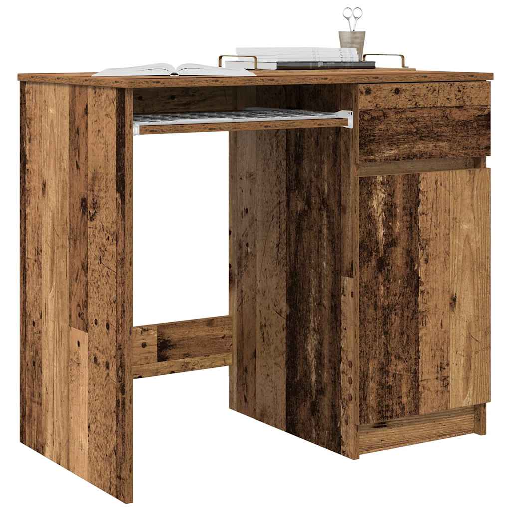 Vintage-Style Engineered Wood Desk, 86x49x76 cm, Classic Oak Finish