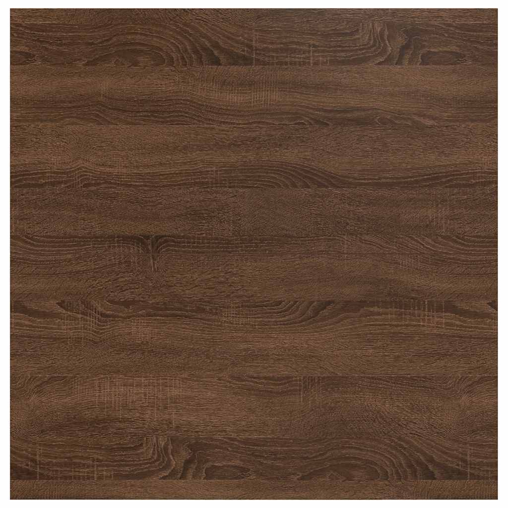 Coffee Table with Drawers Brown Oak 100x100x40 cm