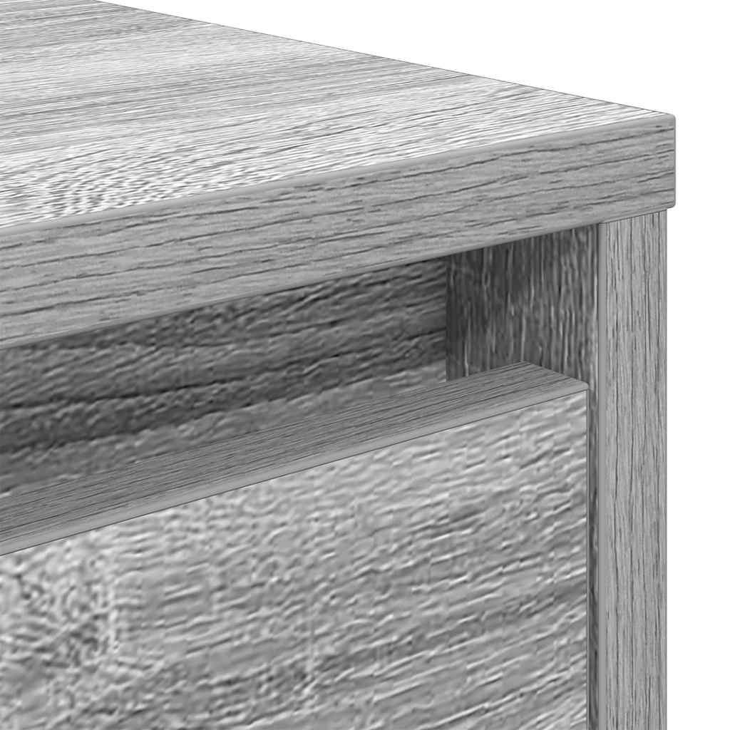 Coffee Table with Drawers Grey Sonoma 70.5x70x40 cm