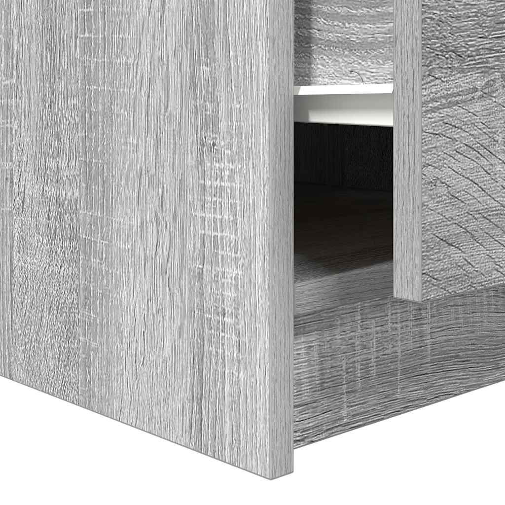 Coffee Table with Drawers Grey Sonoma 70.5x70x40 cm