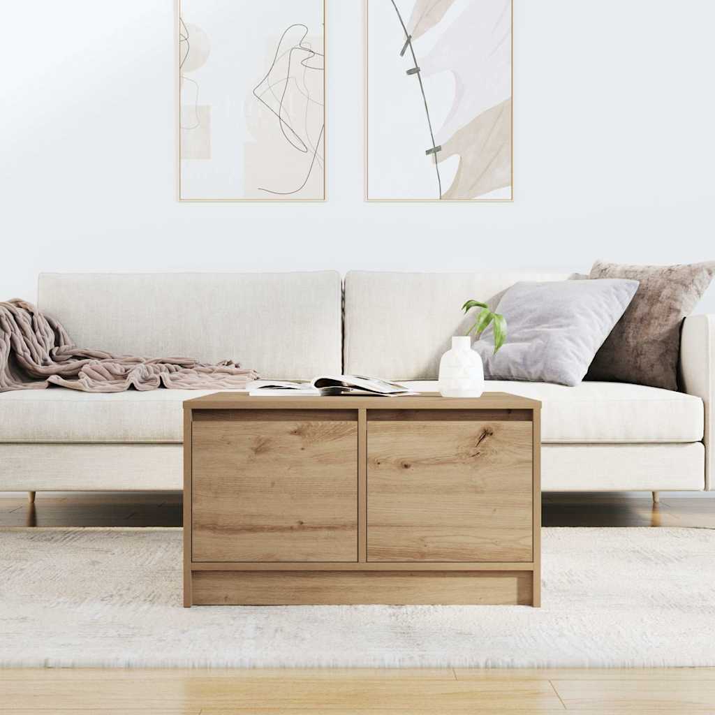 Coffee Table with Drawers Artisan Oak 70.5x70x40 cm