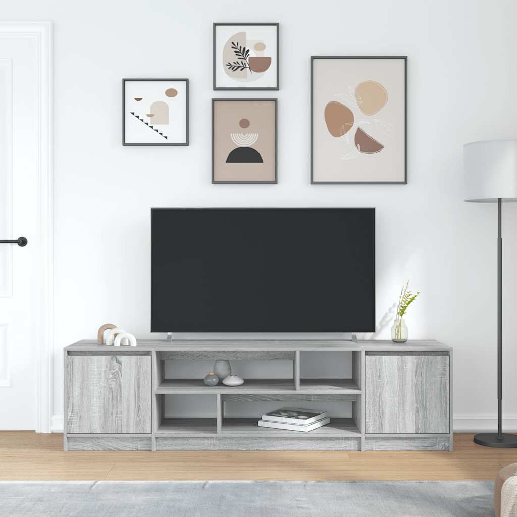 TV Cabinet Grey Sonoma 188.5x41x50 cm Engineered Wood