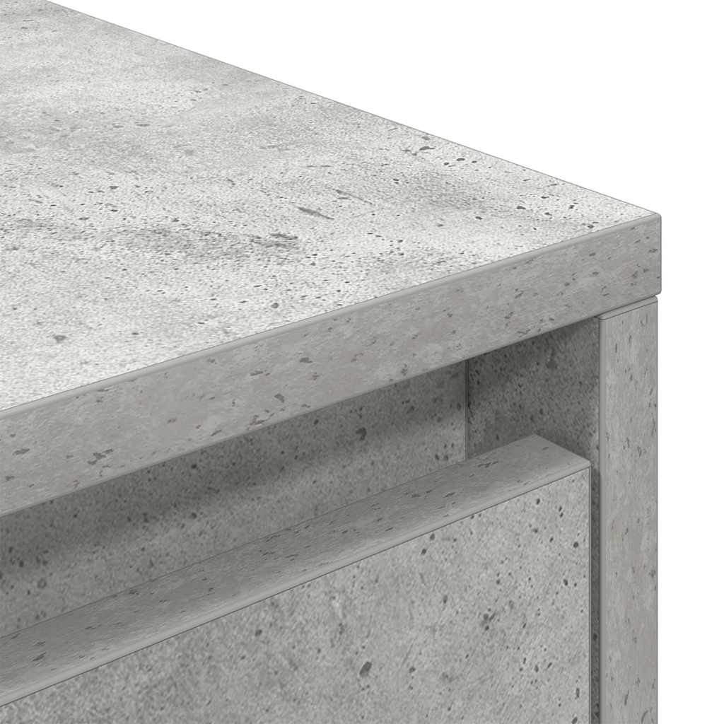 TV Cabinet with LED Lights Concrete Grey 160.5x41x50 cm