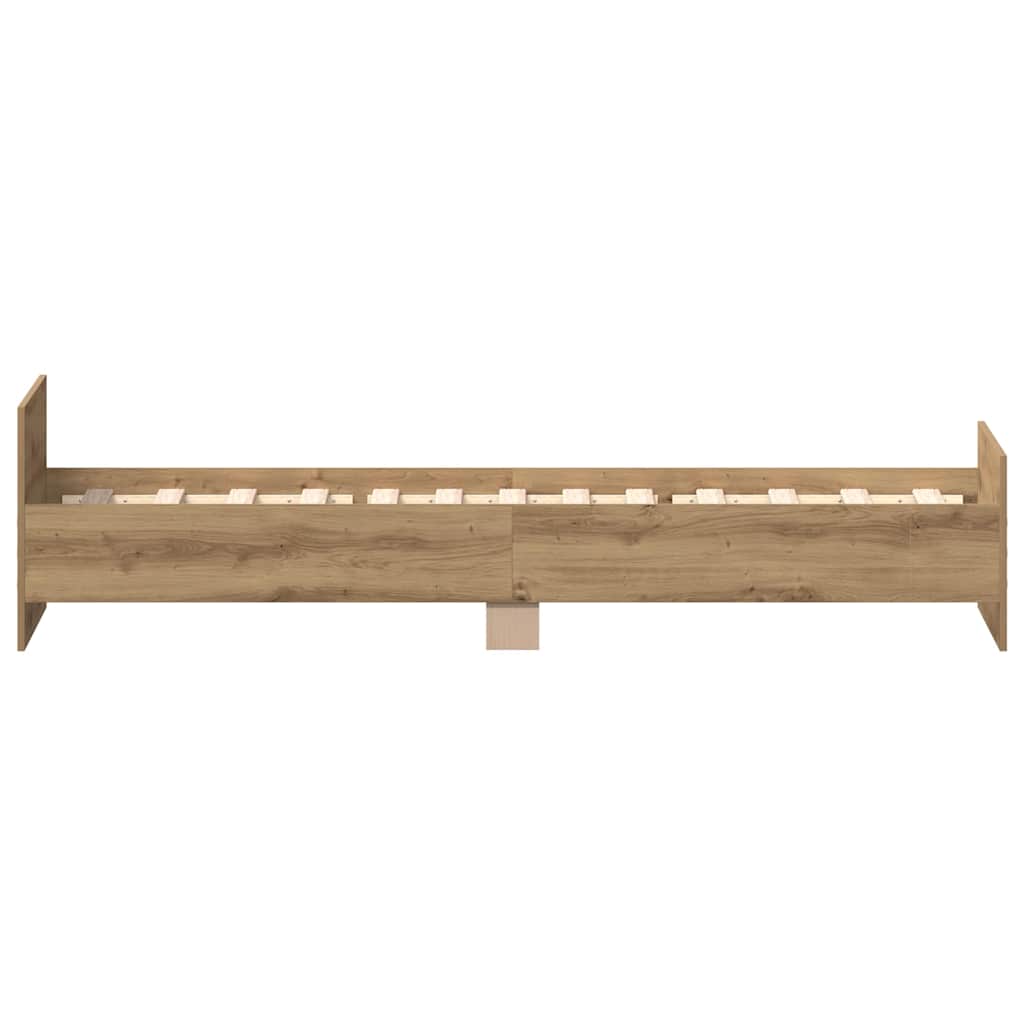 Bed Frame without Mattress Artisan Oak 100x200 cm Engineered Wood