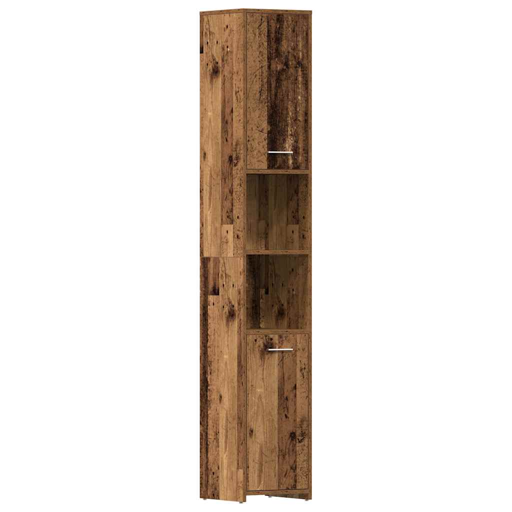 Rustic Bathroom Cabinet - 30x30x183.5 cm - Engineered Old Wood