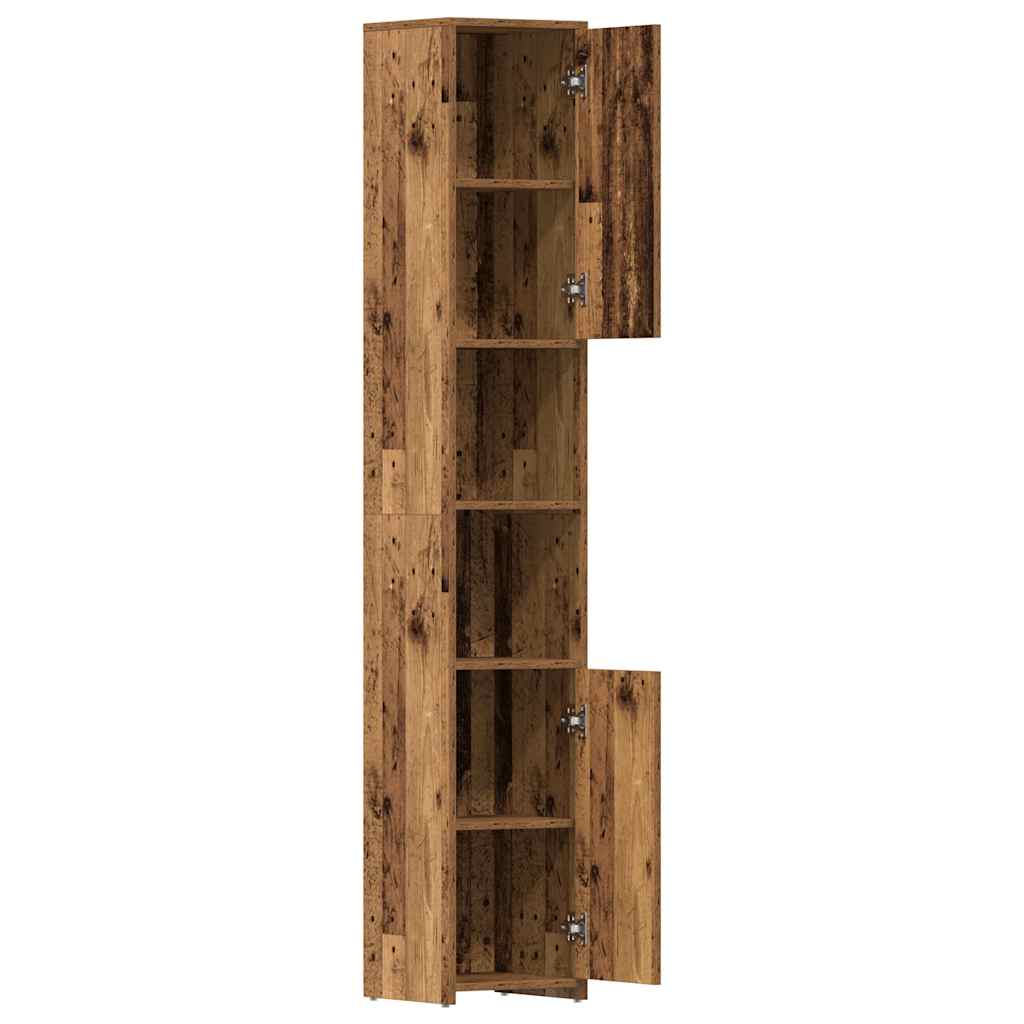 Rustic Bathroom Cabinet - 30x30x183.5 cm - Engineered Old Wood