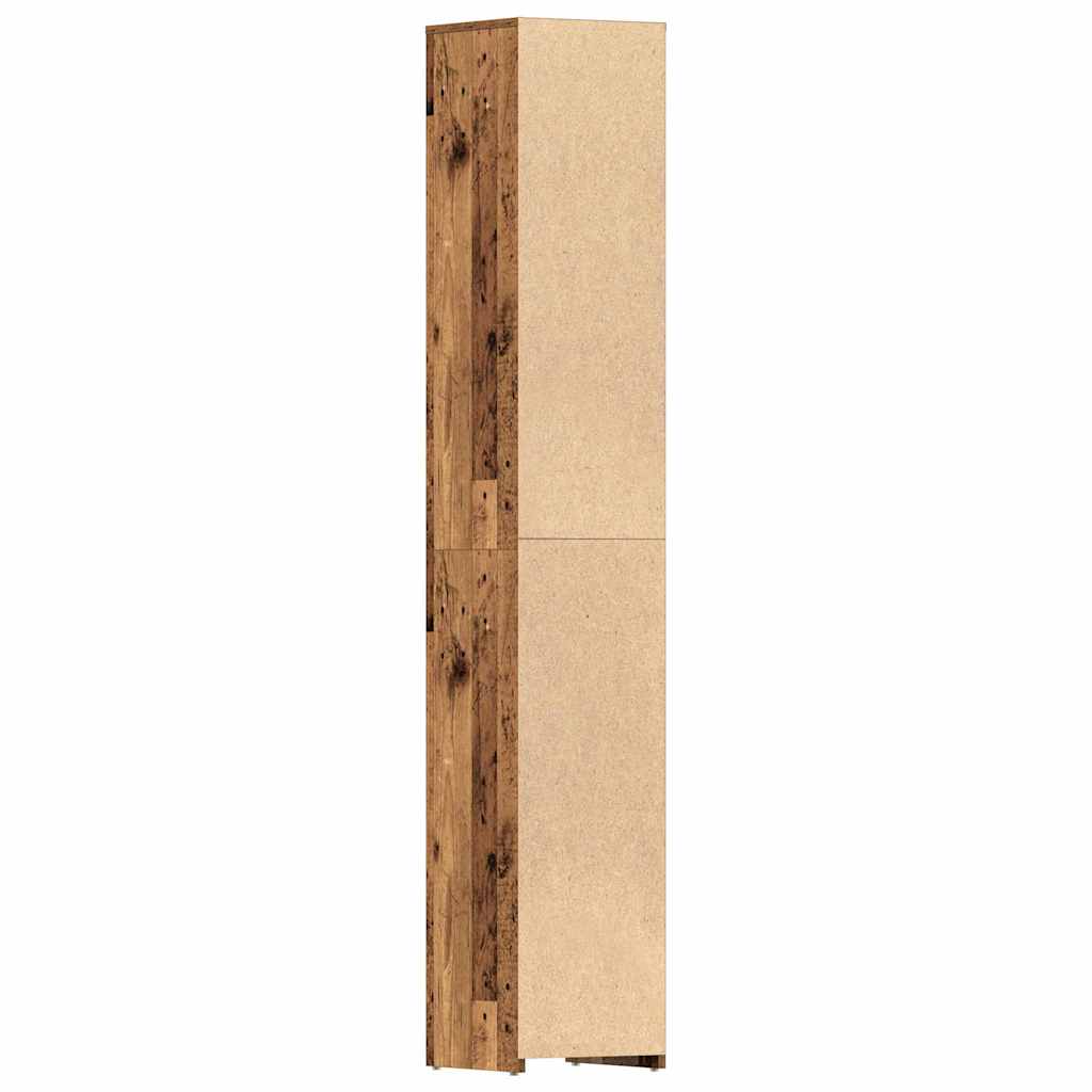 Rustic Bathroom Cabinet - 30x30x183.5 cm - Engineered Old Wood