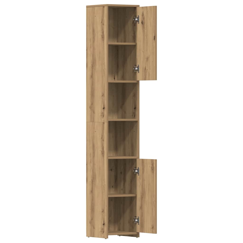 Artisan Oak Bathroom Cabinet 30x30x183.5 cm - Engineered Wood