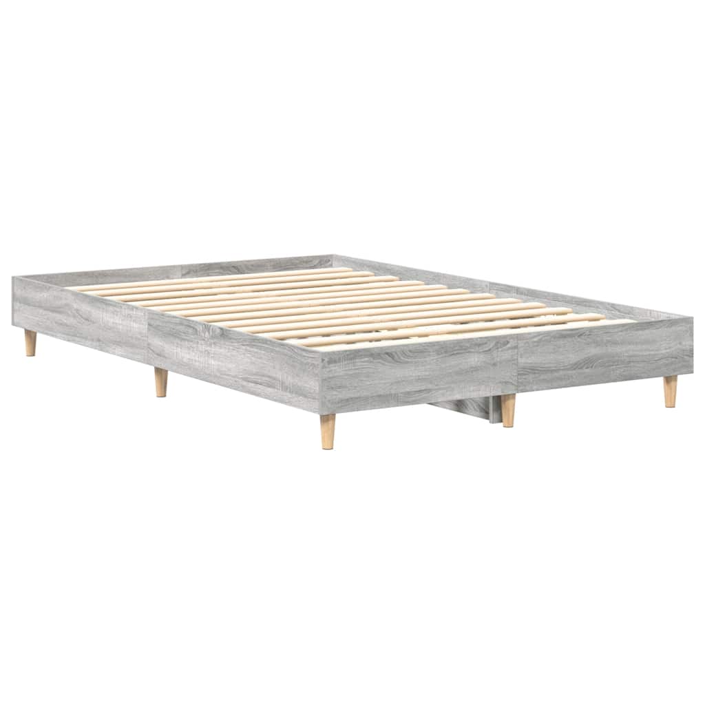 Bed Frame No Mattress Grey Sonoma 120x200 cm Engineered Wood