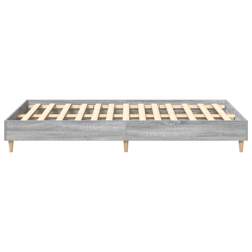 Bed Frame No Mattress Grey Sonoma 120x200 cm Engineered Wood