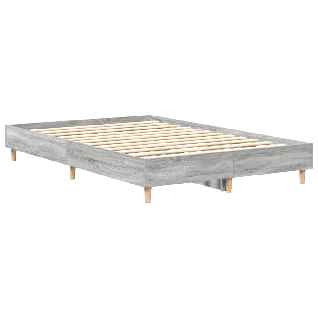 Bed Frame No Mattress Grey Sonoma 120x200 cm Engineered Wood