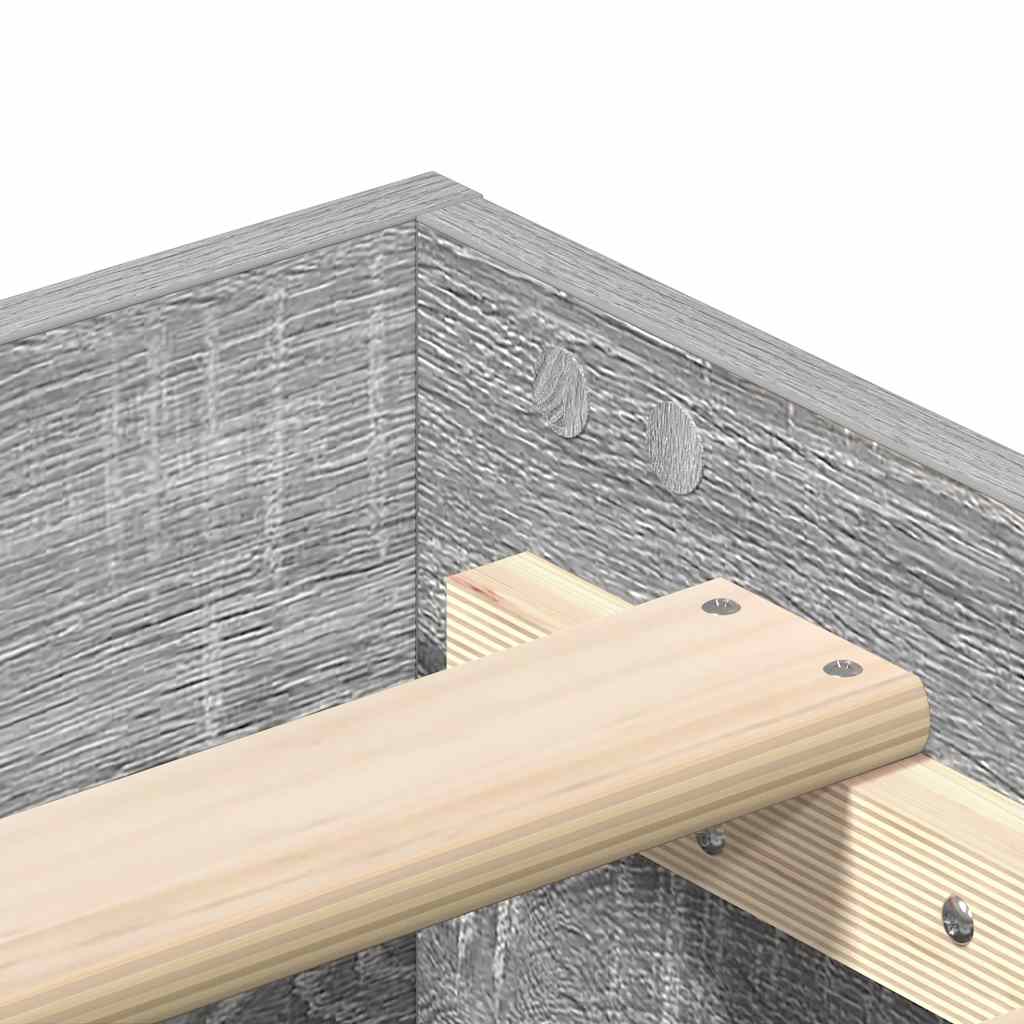 Bed Frame No Mattress Grey Sonoma 120x200 cm Engineered Wood