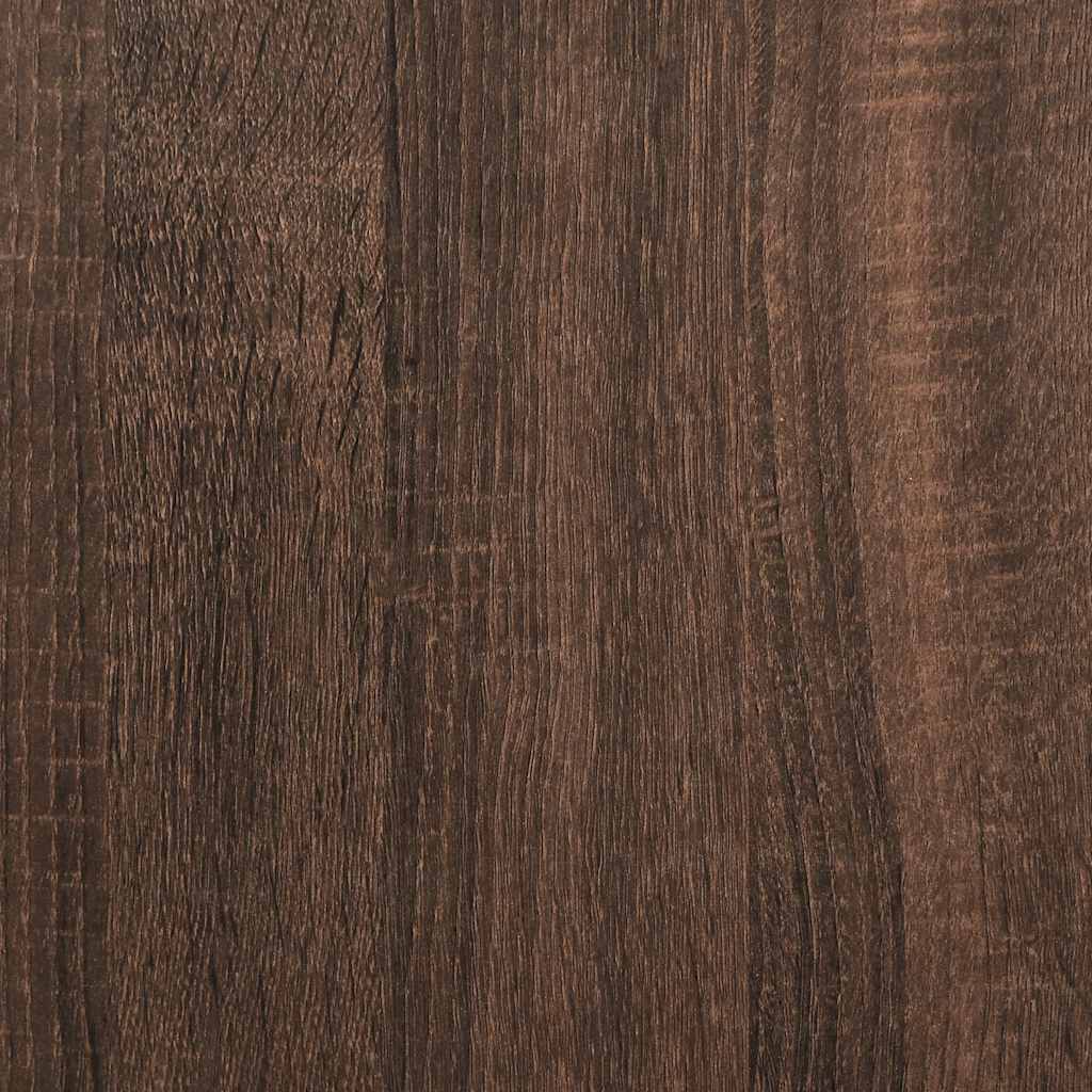 Bed Frame No Mattress Brown Oak 90x200 cm Engineered Wood