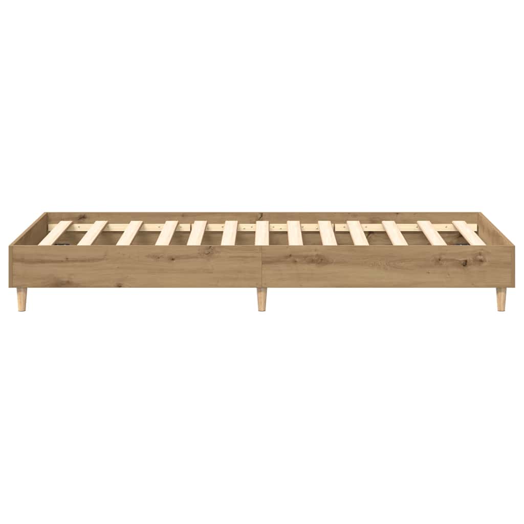 Bed Frame No Mattress Artisan Oak 90x200 cm Engineered Wood