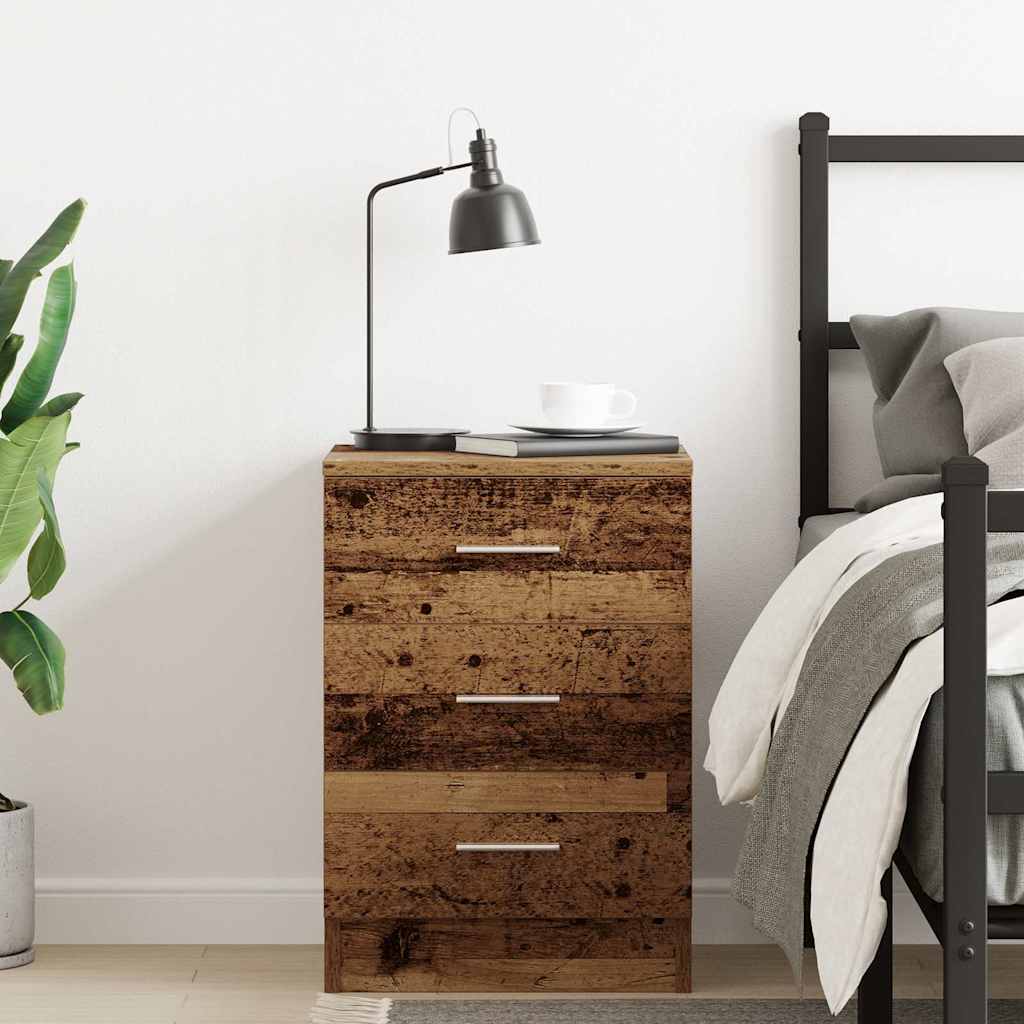 Bedside Cabinet Old Wood 38x35x55 cm Engineered Wood