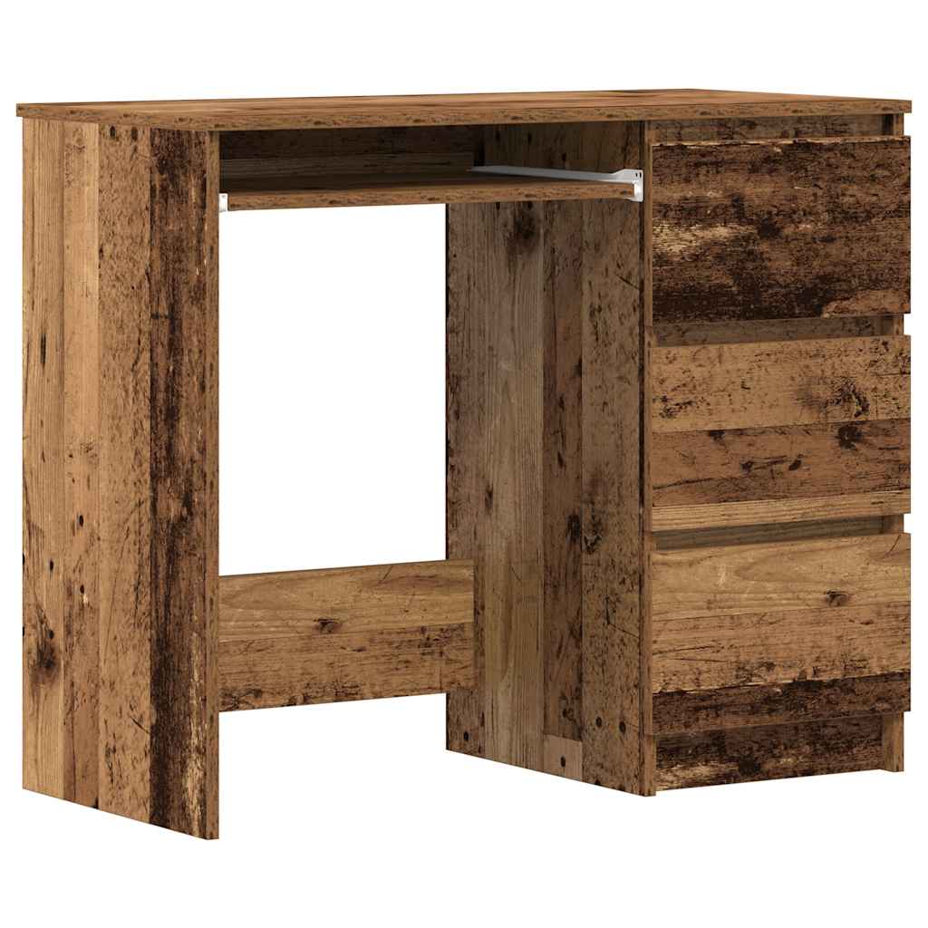 Vintage-Style Desk, Engineered Wood, 90x45x76 cm, Rustic Finish