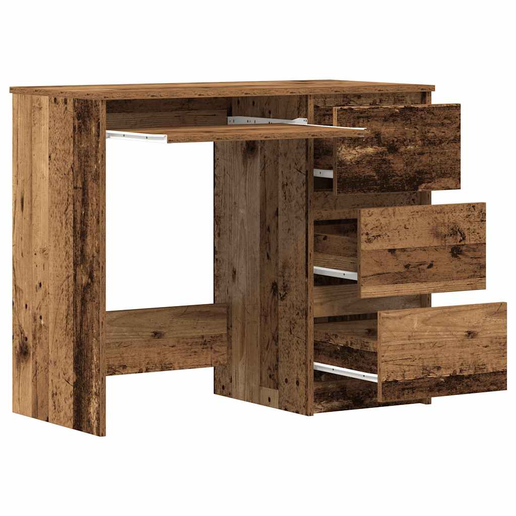 Vintage-Style Desk, Engineered Wood, 90x45x76 cm, Rustic Finish