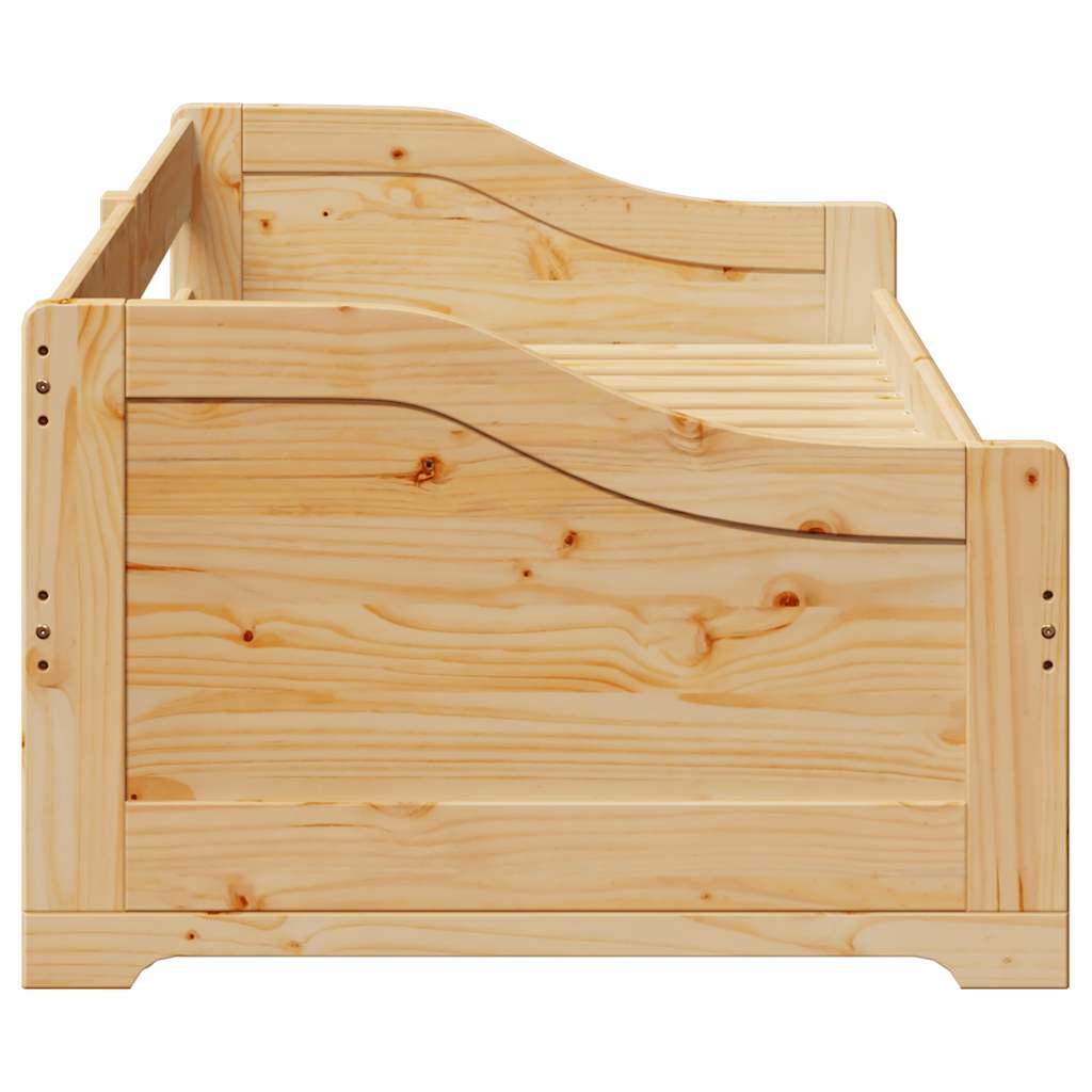 White Metal Daybed with Trundle - IRUN 90x200 cm (No Mattress)