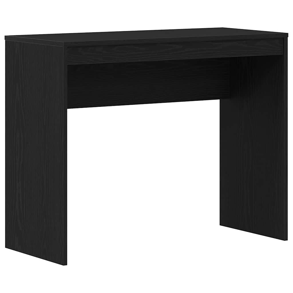 Compact Black Oak Desk - 90x40x72 cm Engineered Wood