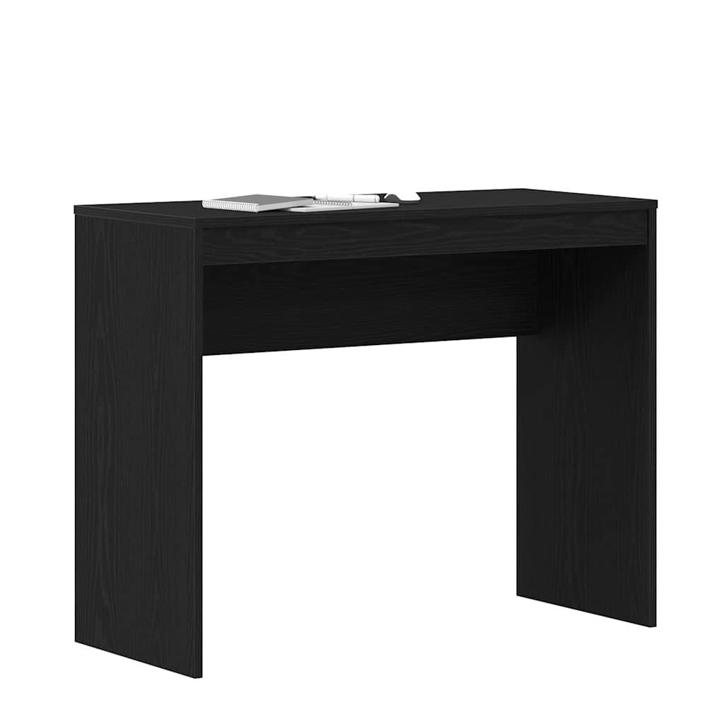 Compact Black Oak Desk - 90x40x72 cm Engineered Wood