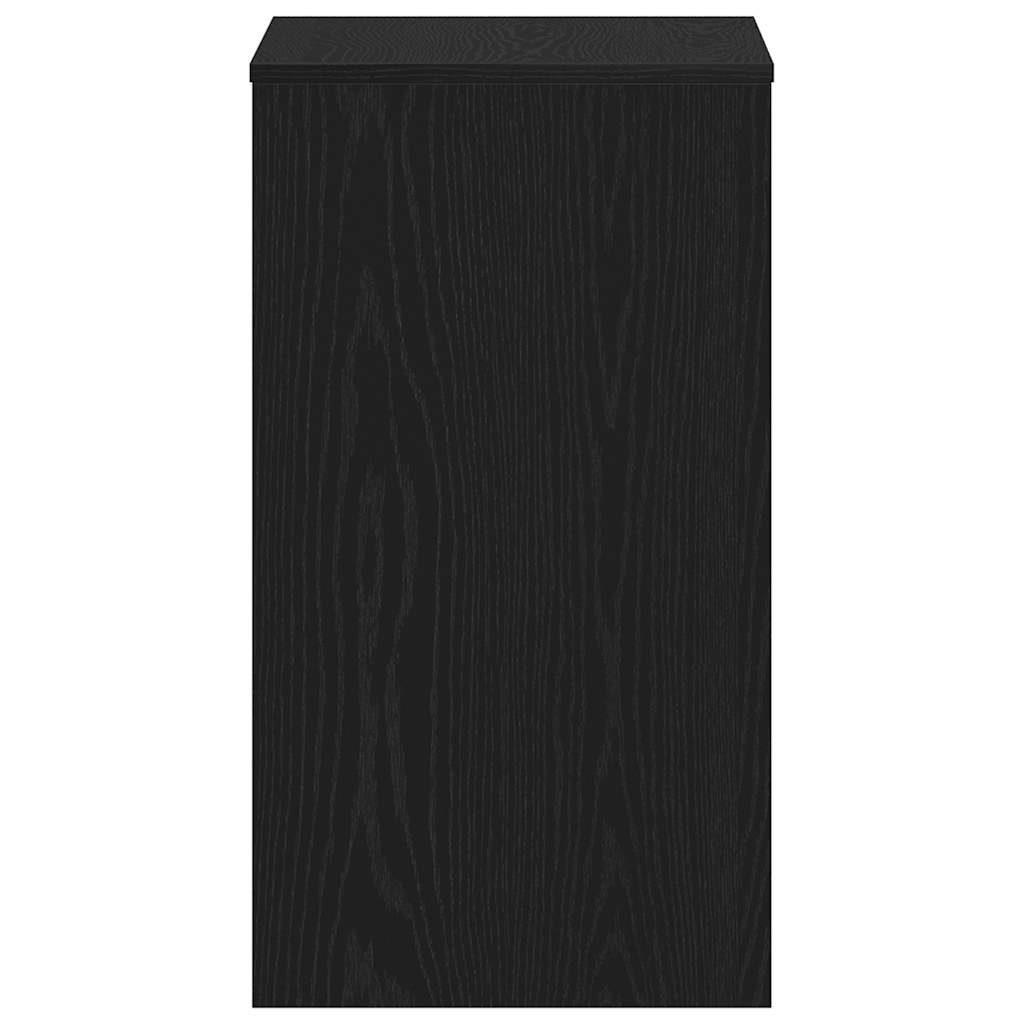 Compact Black Oak Desk - 90x40x72 cm Engineered Wood