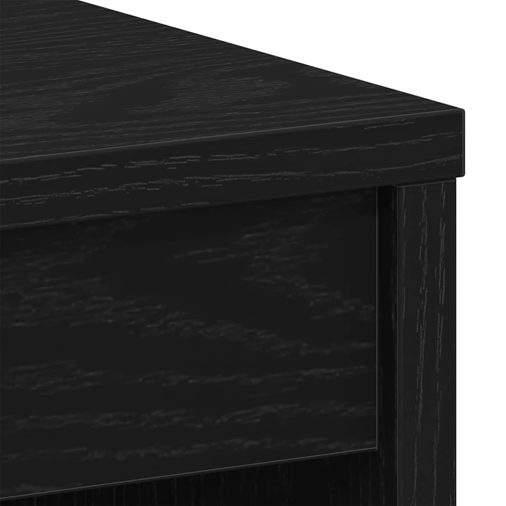 Compact Black Oak Desk - 90x40x72 cm Engineered Wood