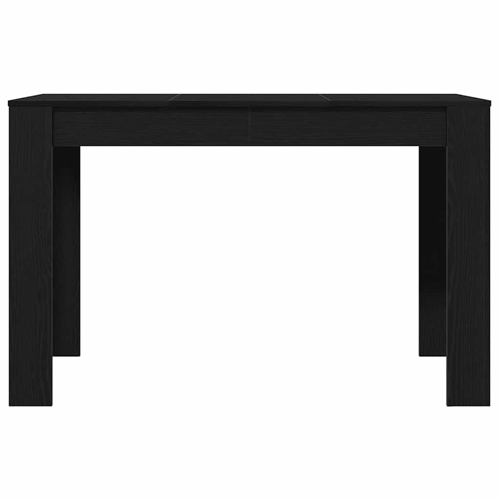 Stylish Black Oak Dining Table 120x60x76 cm - Engineered Wood