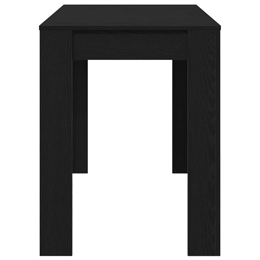 Stylish Black Oak Dining Table 120x60x76 cm - Engineered Wood