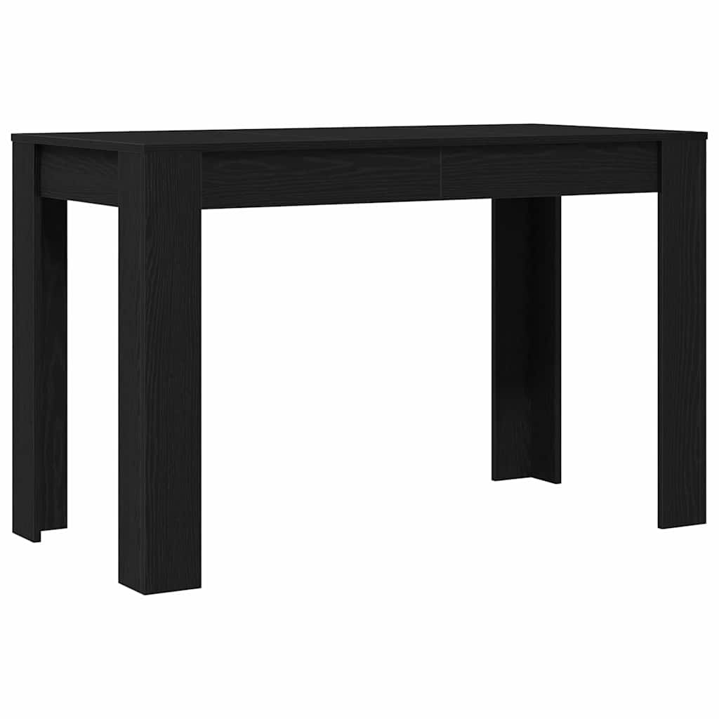 Stylish Black Oak Dining Table 120x60x76 cm - Engineered Wood