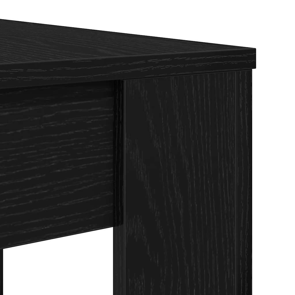 Stylish Black Oak Dining Table 120x60x76 cm - Engineered Wood
