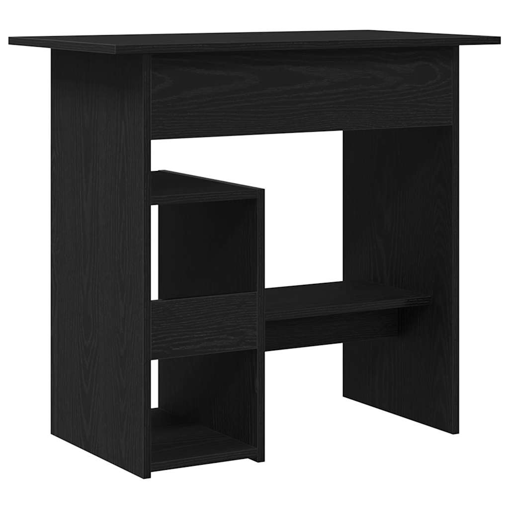 Compact Black Oak Desk 80x45x74 cm - Stylish Engineered Wood