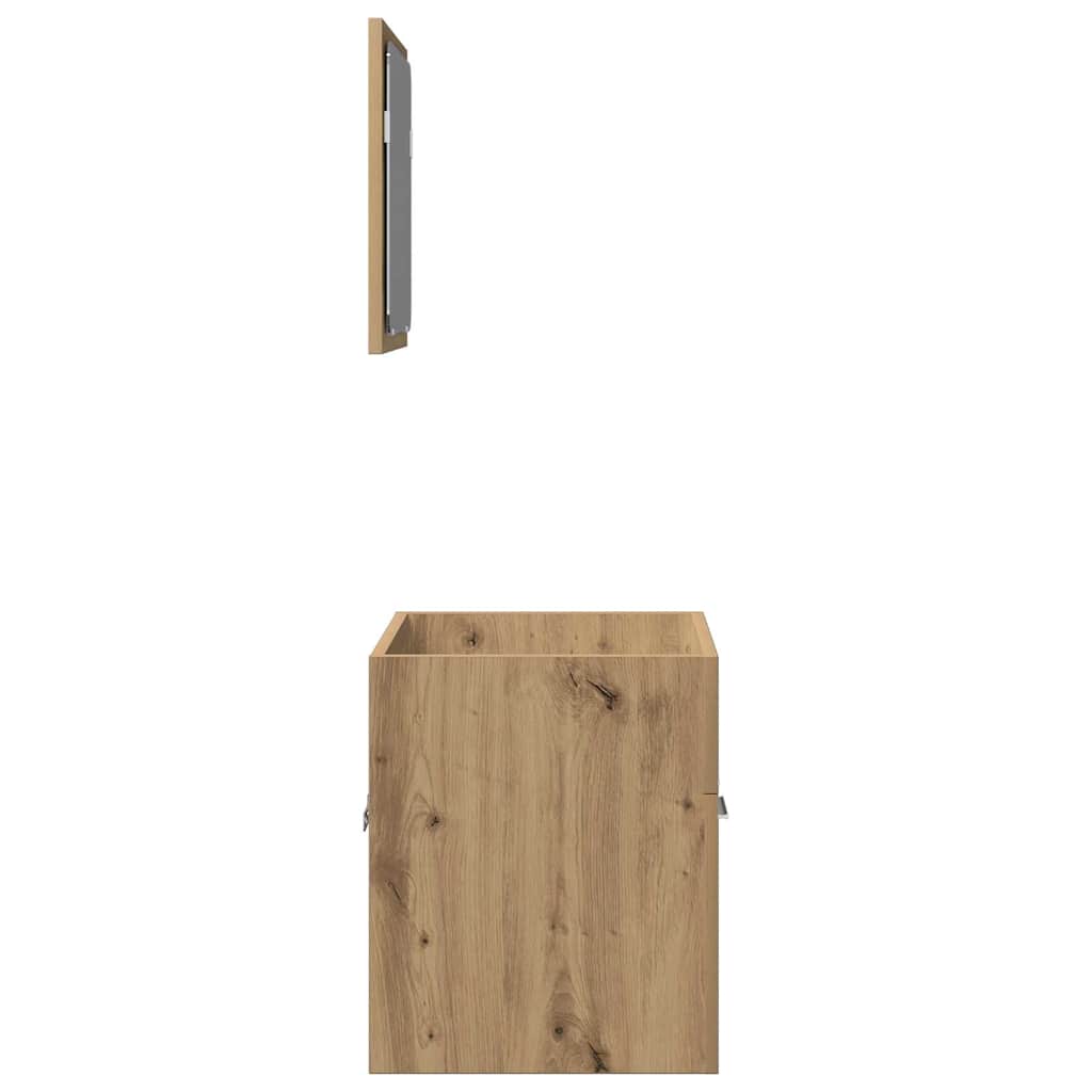 Artisan Oak 2-Piece Bathroom Set: Engineered Wood Elegance