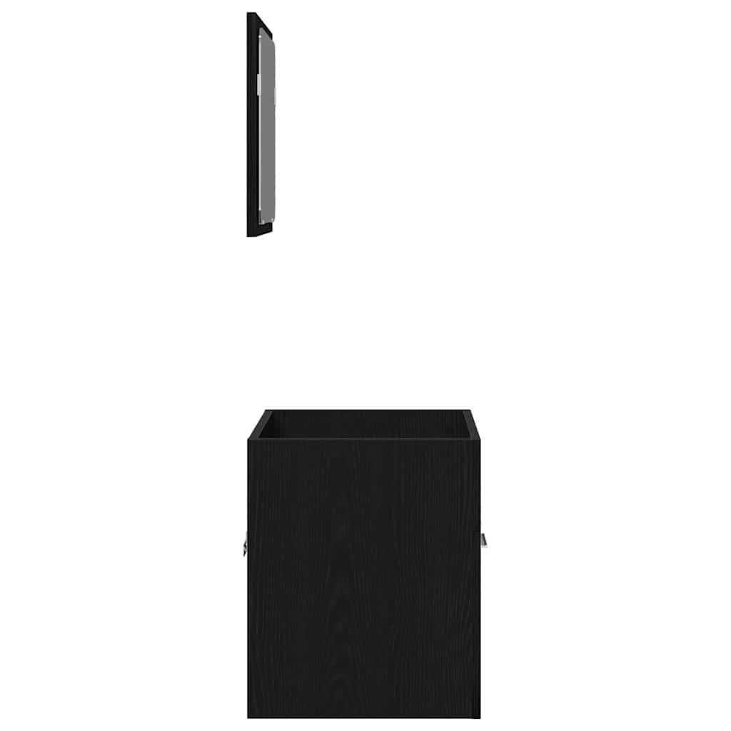 Black Oak Bathroom Furniture Set - 2 Piece Engineered Wood