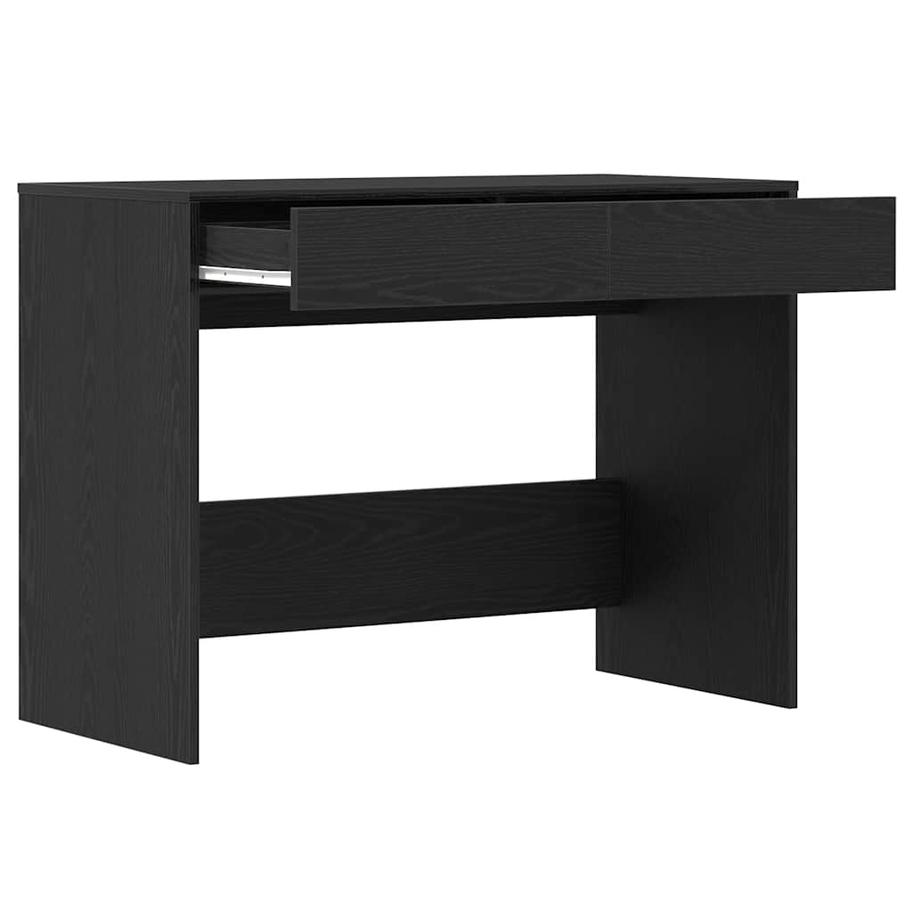 Black Oak Desk, 101x50x76.5 cm, Engineered Wood