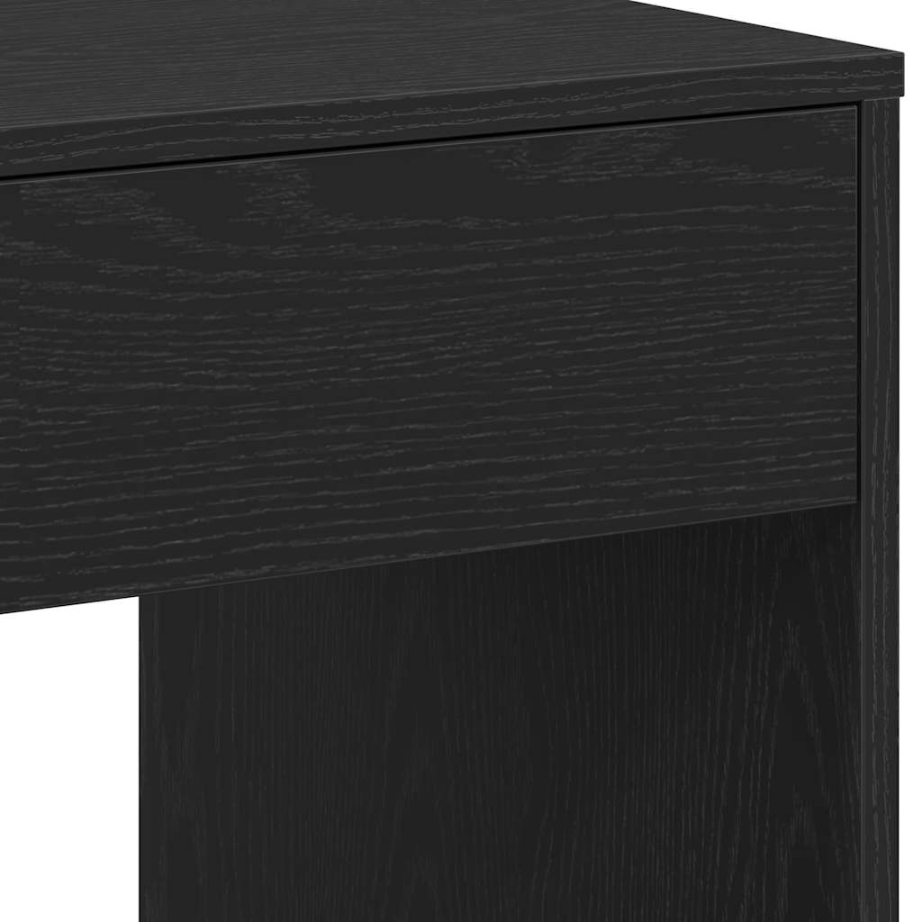 Black Oak Desk, 101x50x76.5 cm, Engineered Wood