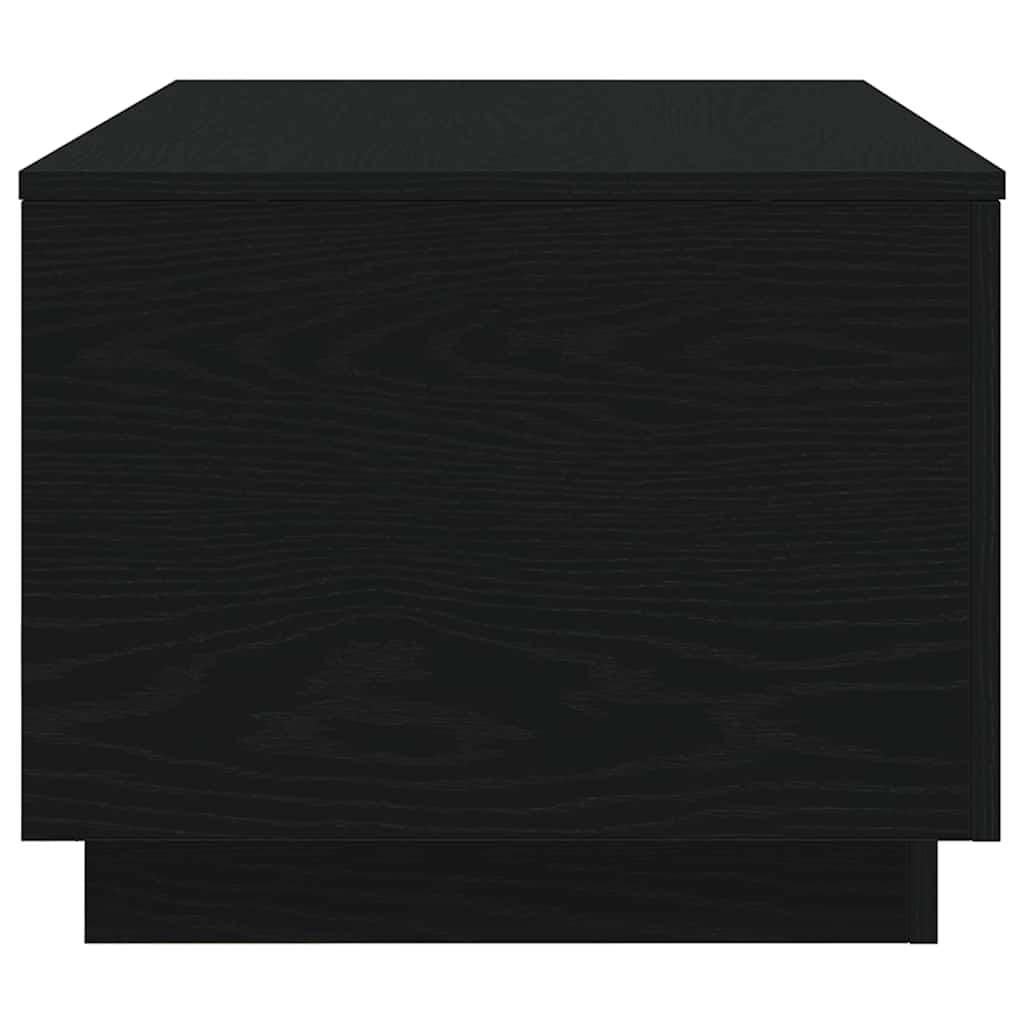 Coffee Table with LED Lights Black Oak 90x50x40 cm