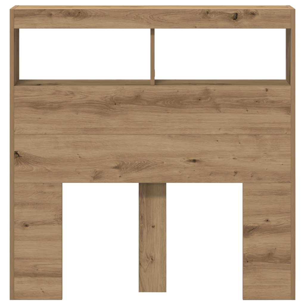 LED Headboard Cabinet - Artisan Oak - 100x17x102 cm