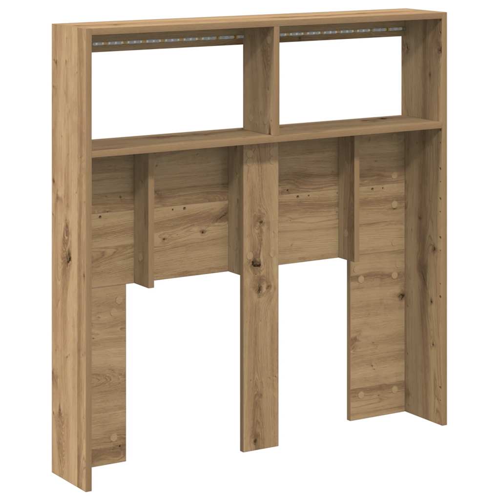 LED Headboard Cabinet - Artisan Oak - 100x17x102 cm