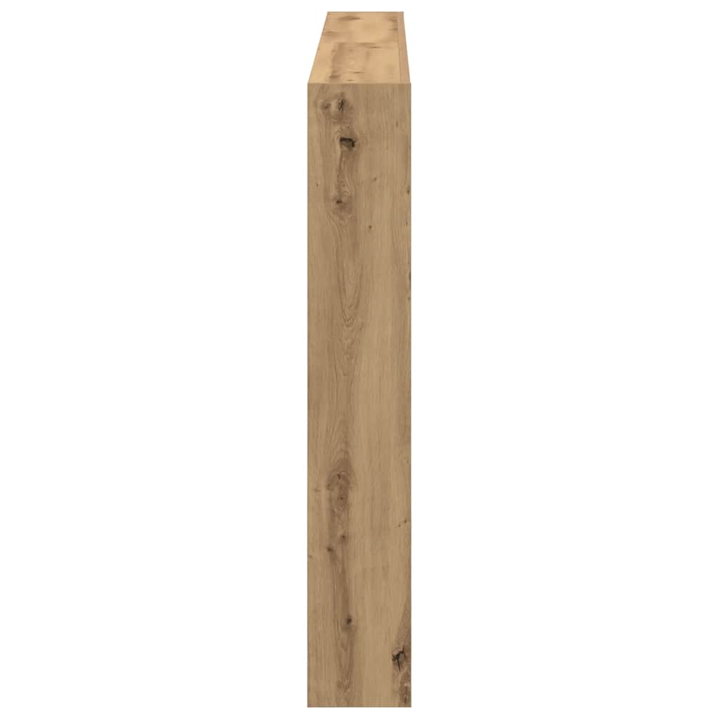 Artisan Oak LED Headboard Cabinet, 160x17x102 cm