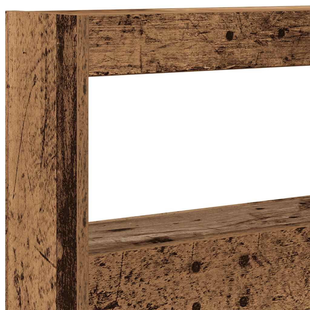 Rustic Oak LED Headboard Cabinet 180x17x102 cm - Stylish Storage
