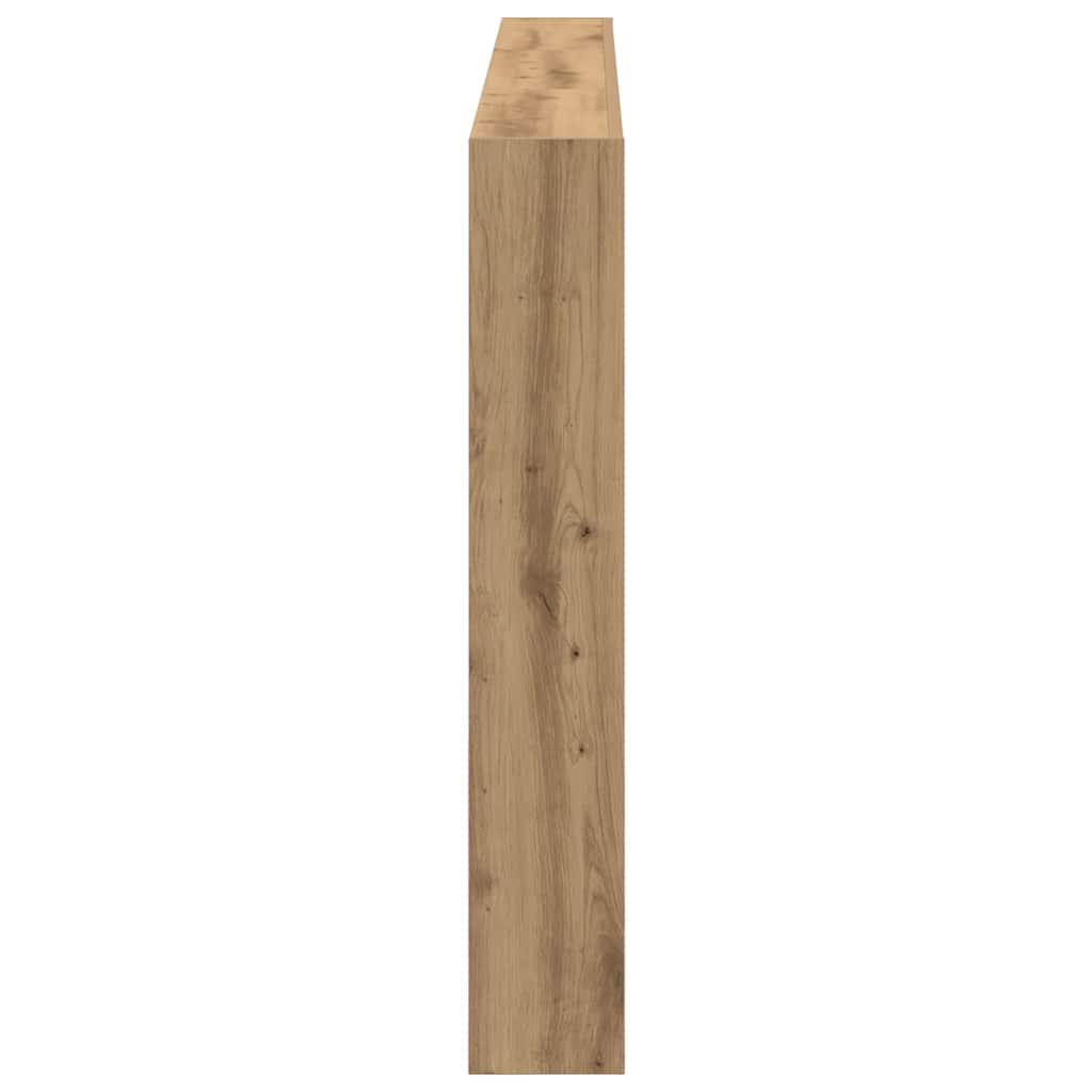 Artisan Oak LED Headboard Cabinet - 180x17x102 cm, Stylish Storage