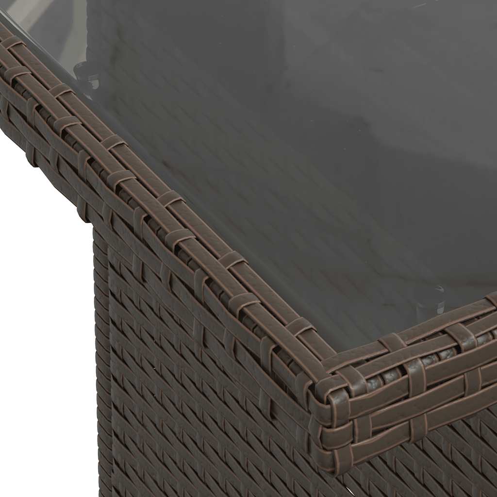 5 Piece Garden Sofa Set with Cushions Grey Poly Rattan Acacia