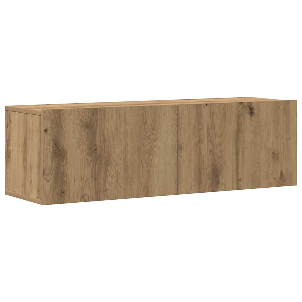 Wall Mounted TV cabinets 4 pcs Artisan Oak Engineered Wood