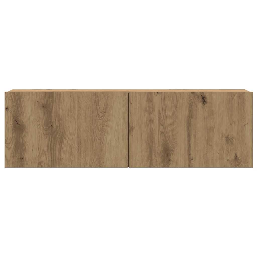 6 Piece TV Cabinet Set Wall-mounted Artisan Oak Engineered Wood