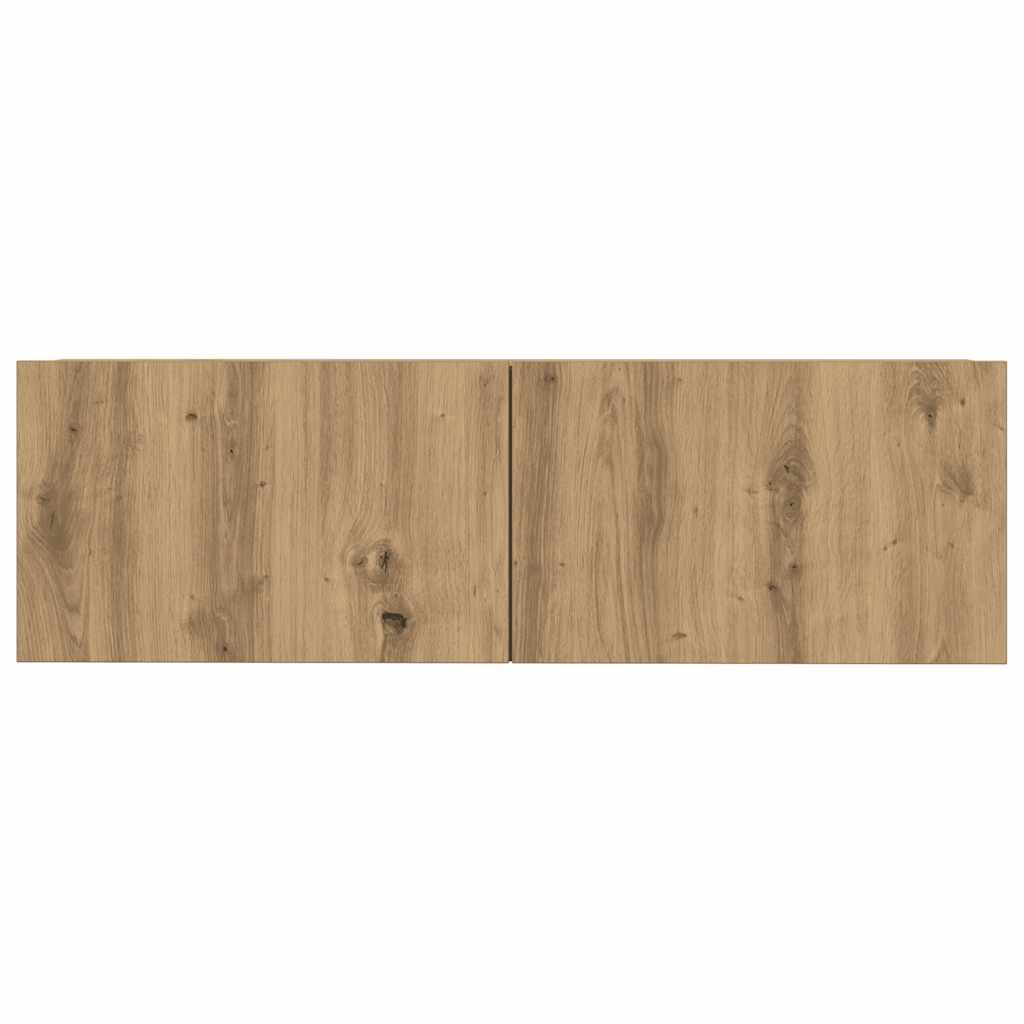 5 Piece TV Cabinet Set Wall-mounted Artisan Oak Engineered Wood
