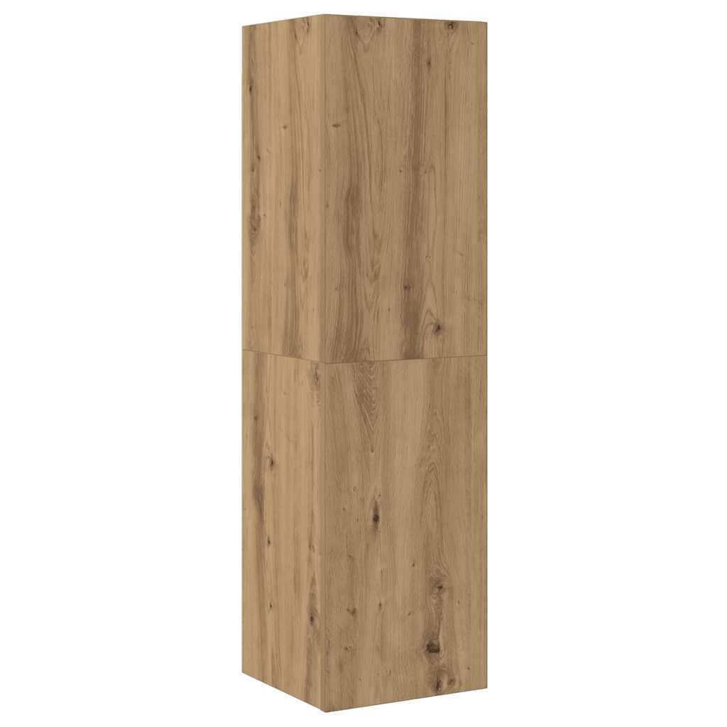 4 Piece TV Cabinet Set Wall-mounted Artisan Oak Engineered Wood