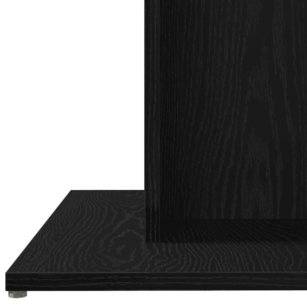 Black Oak Dining Table 80x80x75 cm - Engineered Wood