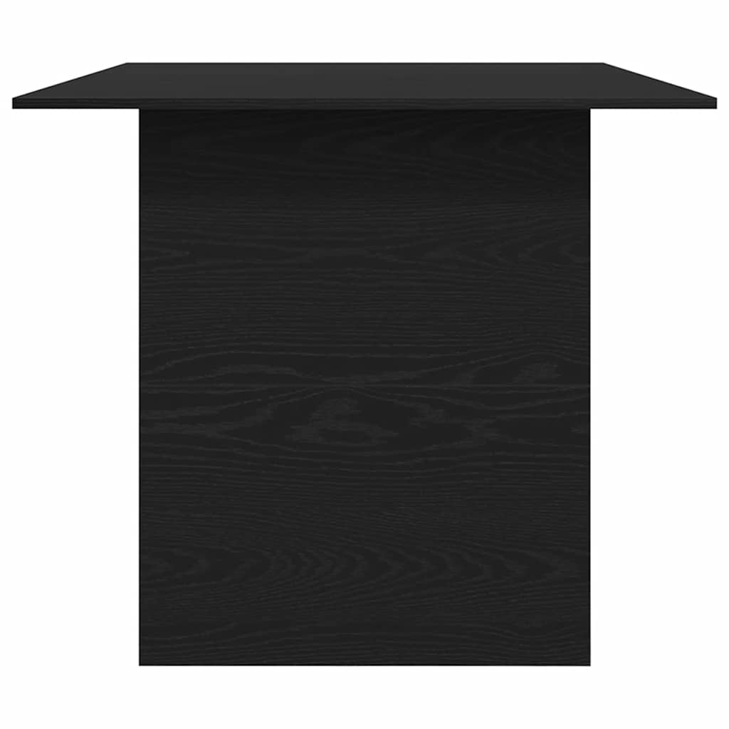 Dining Table Black Oak 180x90x76 cm Engineered Wood