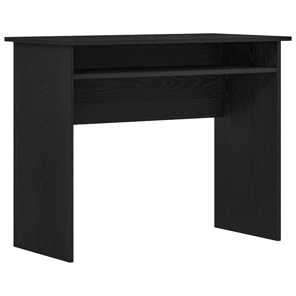 Sleek Black Oak Desk 90x50x74 cm - Durable Engineered Wood