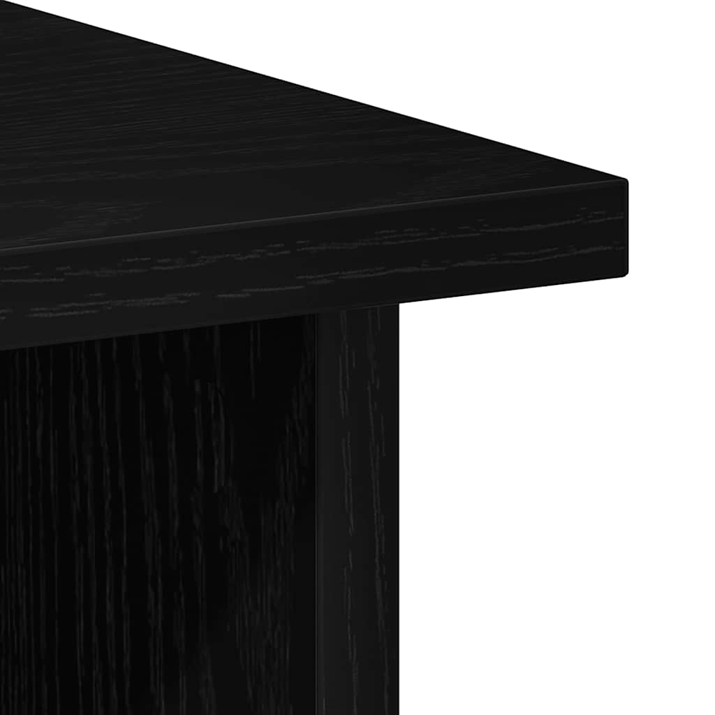 Sleek Black Oak Desk 90x50x74 cm - Durable Engineered Wood